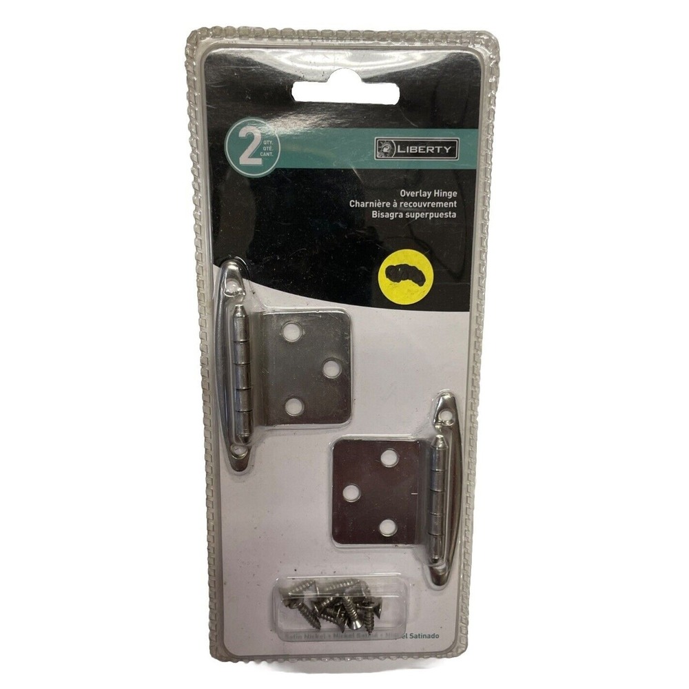Liberty Overlay Hinge Satin Nickel 2 Pack
